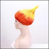 زخرفة الحفلات T السحرية Wizard Wigs Mti Colors Trolls Wig Cosplay Halloween Party Supplies 15 5xy Bkk Drop Deli Dhojw