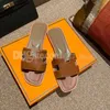 Women Slippers Luxury Designer Sandal Beach Slide For Woman Slipper Crocodile Skin Leather Flip Flops Sexy Ladies Orange Scuffs Shoes Original Box Dust Bag Prettys