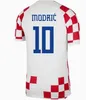 2022 Modric Kroatien Soccer Jerseys Perisic Lovren Majer Kovacic Kramaric Football Shirts Mens Brozovic Vlasic Pasalic Budimir Uniform National Team Kids Kit