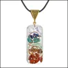 Pendentif Colliers 7 Chakra Énergie Pendentif Orgonite Collier Pendentifs En Cristal Arc-En-Ciel Yoga Méditation Colliers Résine Bijoux Dhgarden Dh1Wb