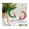 Decorazioni natalizie Decorazioni natalizie Adorabile forma di luna Decorazioni sospese Beautif Squisito ciondolo in resina Decorazione per feste di Natale Dhtl1