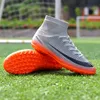 Dress Shoes Ultralight High Ankle Soccer Outdoor NonSlip Long Spikes Football Trainers Boys Cleats Sneakers Men Boots 221125