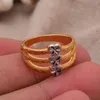 Cluster Rings Two Color Dubai Arab Africa Gold For Girls Arabian Middle East Jewellery Woman Mama Gift