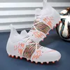 Dress Shoes 2022 Football Men Fashion Flying Woven Surface Breathable Boots Outdoor Lightweight High Ankle Training 221125