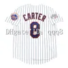 College Baseball porte un maillot de baseball vintage 1986 8 Gary Carter 41 Tom Seaver 18 Darryl Strawberry 30 Nolan Ryan 17 Darryl Strawberry 16 Gooden 45 Pedro Martinez