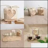 Gift Wrap Fashion Gift Boxes Kraft Paper Packing Candies Cases Love Heart Square Antique Organizer Wedding Celebration 0 18kt F2 DR DH3YX