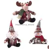 Decora￧￵es de Natal Decora￧￵es de Natal Dolls Home Pingentes Papai Noel Toys de neve Toys Elk Toys Figuras para crian￧as Tree Hangi Dhlnm