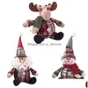 Kerstdecoraties Kerstdecoraties Poppen Home Hangers Santa Claus Sneeuwman Elk Toys Xmas Figurines Gift voor kinderen Tree Hangi Dhlnm