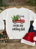 Women's Hoodies Light Tree Trend Cute Merry Christmas Happy Year Sweatshirts Holiday Print Wear Fashion Women Clothing Graphic Pullovers