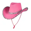 Berets Western Style Women Cowboy Hat Cowgirl Hats do kostiumów