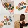 Bandas de goma para el cabello 10 colores Cable telefónico esmerilado Scrunchies Diadema Goma para damas Entrega de gotas Joyería Joyería para el cabello Dhgarden Dh5L7