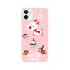Xmas Soft TPU Cases For iphone 15 14 Plus Pro Max 13 12 11 XS MAX XR X 8 7 6 14Plus Merry Christmas Gift Santa Claus Hat Tree Snow Snowman Cute Lovely Red Pink Gel Phone Cover