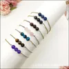 Chain Healing Crystal Tenns Bracelet Wristbands 8Mm Stone Beads Chakra Gemstone Cuff Bangle Anklet Jewelry Adjustable For Me Dhgarden Dhqhr