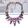 Choker Vintage Or Déclaration Custome Bijoux Bib Multicolore Verre Chunky Colliers Pour Femme Strass De Luxe Collier De Mariée