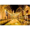 Juldekorationer Juldekorationer Garland LED -gardin Icicle String Lights Droop 0,40,6 m AC 220V Garden Street utomhus DEC DH7YO