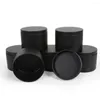 Storage Bottles 8oz Candle Tin 6pcs Pack With Lids Bulk DIY Black Containers Jar For Making Candles Arts & Crafts Gifts