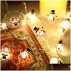 Noel Dekorasyonları Noel Dekorasyonları Yaratıcı 20/30/50pcs String Işıklar Dekorasyon Renk LED HOME BAR DHA8Y için Süslemeler