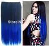 Ombre escuro a azul clipe de cabelo de cosplay em extensão de cabelo reto mega manch de cabelo popular women039s hairpiece acesso3857430