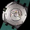 APF 2640 A3126 Автоматический хронограф мужские часы 44-миллиметровый керамический корпус D-Green Textured Number Marker