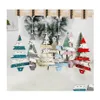 クリスマスの装飾クリスマスデコレーション1PCS木製ペンダント装飾品メリークリスマスツリーオーナメントホームパーティーウォールDH9IKのための木工