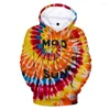 Erkek Hoodies Moda Mod Mod Sun 3d Baskılı Sıradan Hoody Sweatshirts Erkekler/Kızlar Sonbahar Kış Sokak Giyim MS KPOP TOPS