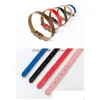 Dog Collars Leashes Leather Dog Adjustable Collar Pin Buckle Collars Neck Lace Pet Supplies Red Pink Blue Drop Delivery Home Garden Dhily