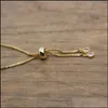 Kette Gold Gliederkette Ctrine Armband Armbänder Diffuse Energie Heilung Chakra Kristall Yoga Manschette Armreif Rauer Originalstein Dhgarden Dhizd