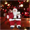 Kerstdecoraties Kerstdecoraties Zitten Old man Dolls Ornamenten Kind Gift Toy Merry For Home Navidad Geschenken Jaar 202258 D DHIB0