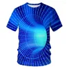 48tf T-shirts Heren T-shirts 2022 Zomer Swirl T-shirt Met Korte Mouwen Casual Top 3dt-shirts Mode O-hals Shirt streetwear