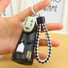 Anahtarlıklar Yüzsüz Adam PVC Bebek Keyrings Miyazaki Hayao Film Spirited Deri Anahtar Kolye Kadın Çanta Takılar Araba Anahtar Aksesuarları