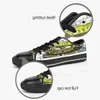 Men dames diy aangepaste schoenen lage top canvas skateboard sneakers drievoudige zwarte aanpassing uv printen sport sneakers shizi 2163-3