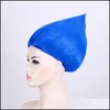 زخرفة الحفلات T السحرية Wizard Wigs Mti Colors Trolls Wig Cosplay Halloween Party Supplies 15 5xy Bkk Drop Deli Dhojw