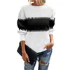 Maglioni da donna 2022 Maglione a righe Donna Streetwear Casual Autunno Inverno Pull Spandex Punti oversize Donna Top Maglioni vintage J220915