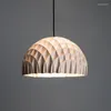 Kroonluchters Moderne Wabi-Sabi-stijl Wood Led Leding Living Living Eetkamer Decor Kroonluchter Lamp Loft Hangende lichten Luminaire