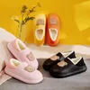 Slippers Winter Thick Cotton Simple Solid Color Cute Bear Home Baotou Men And Women Indoor Thermal Students Non-slip Shoes