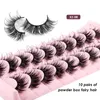Thick Curly Mink False Eyelashes Naturally Soft & Vivid Reusable Hand Made Multilayer 3D Fake Lashes Full Strip Eyelash Extensions Makeup Accessory for Eyes