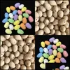 Andere evenementenfeestjes Party Leveringen Pasen Simation Bird Egg 2x3cm MTI Color Color Pigeon Eggs Festival Decoratie Foam Deeltjes Dhbue