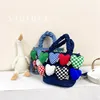 Borsa per bambini autunno/inverno amore borsa per ragazza borsa a tracolla in tela denim con personalità a forma di cuore per genitori e figli