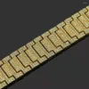 Link bransoletki bransoletka dla mężczyzn pełna mrożona biżuteria hip -hop Rapper luksusowy duży złoty łańcuch męski bransoletki