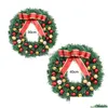 Décorations De Noël Décorations De Noël Guirlande Décorative Cintres De Porte De Noël Guirlande De Fleurs Artificielles Mticolor Props 30Cm 30/40 Dhcsq