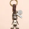 Keychains Vintage Style Bronze Movable Boy Sailor Charm Car Keychain Key Ring Pendant Keyring Accessories Chain Gifts Fashion Jewelry