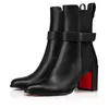 with box designer pumps women red bottoms boots sexy stiletto high heels short booties pointed-toe new season booty over the knee bottom lipstick heelboot platform