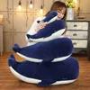 2565 cm Super Soft Plush Toys Sea Animal Large Blue Whale Soft Toy Cuddly Animal Ldren Födelsedag Present J220729