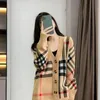 J Knitted sweater men and women with the same paragraph for fashion brand plaid V-neck cardigan CNC technology Jacquard design for external wear