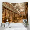 Tapestries Art Wall Hanging Mystery Library Tapestry Vintage Bookshelf Digital Printing Whole Book