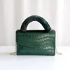 Bolsas de noite Moda Mulheres Padrão de Crocodilo PU PU bolsa de couro Mensageiro Cadeia Retro Push Handle Smith Square Saco