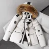 Parka da uomo invernale spesso con cappuccio caldo anatra bianca giacca cappotto cappello piumino staccabile uomo abbigliamento casual outdoor 221125