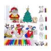 Décorations De Noël Décorations De Noël Bricolage Crayons Arbre Pendentif En Bois Éducatif Pour Enfants Jeu Parent-Enfant Drop Delivery Hom Dhnkh