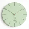 Orologi da parete Orologio rosa creativo Design moderno Orologio rotondo verde silenzioso Decorazione del soggiorno Reloj De Pared B50