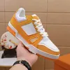 Men Casual Buty Treners Buty Trener Basketball Sneakers Designer Platforma Gumowa podeszwa zewnętrzna trampka skórzana cielę skórzana z pudełkiem NO401